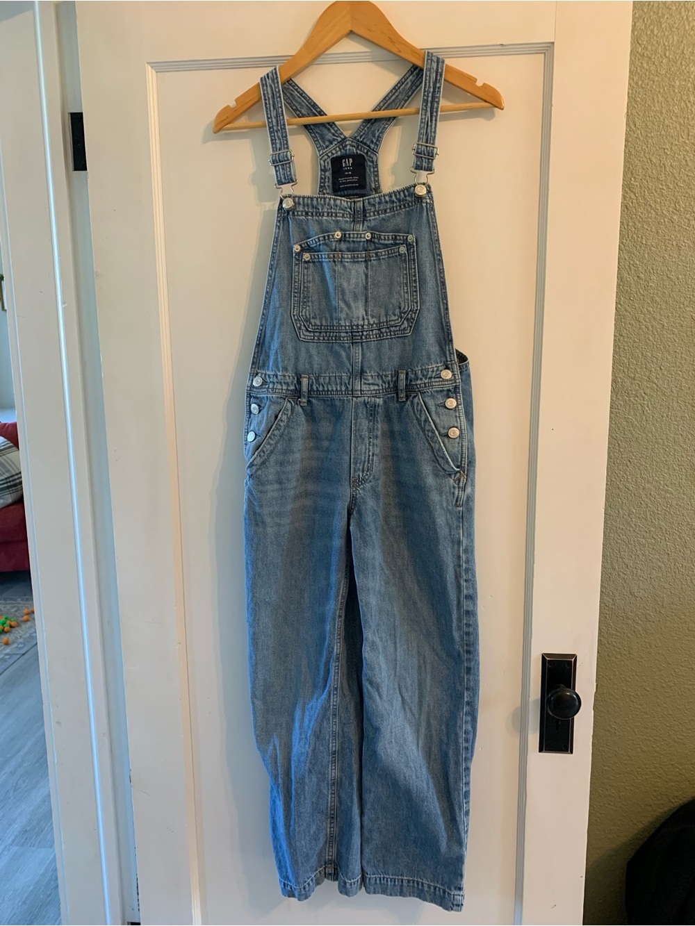 GAP Light Blue Denim Overalls Jumpsuit